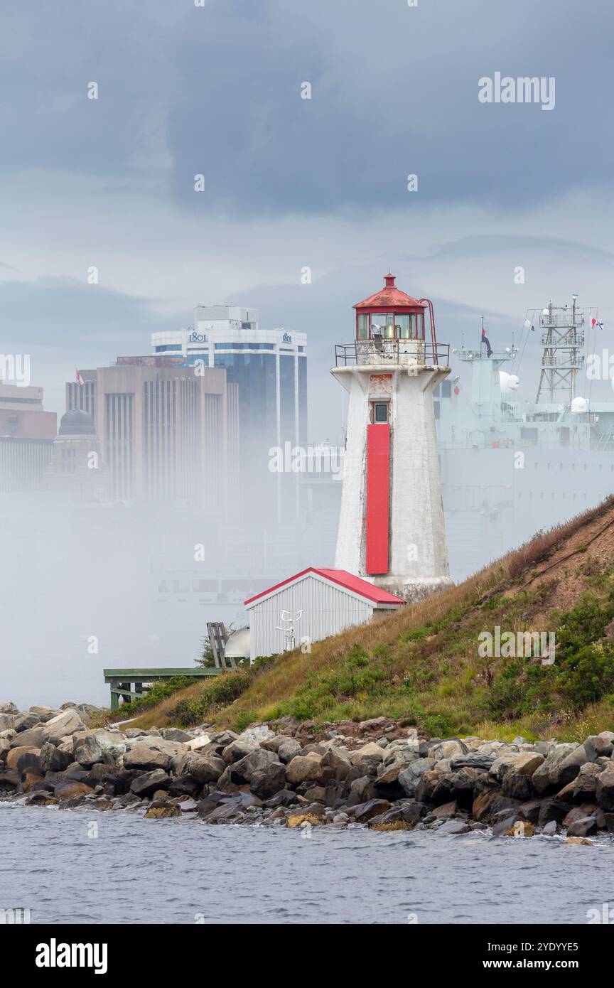 Phare de Georges Island, Halifax, Nouvelle-Écosse, Canada Banque D'Images