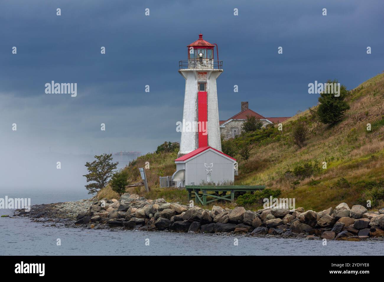 Phare de Georges Island, Halifax, Nouvelle-Écosse, Canada Banque D'Images