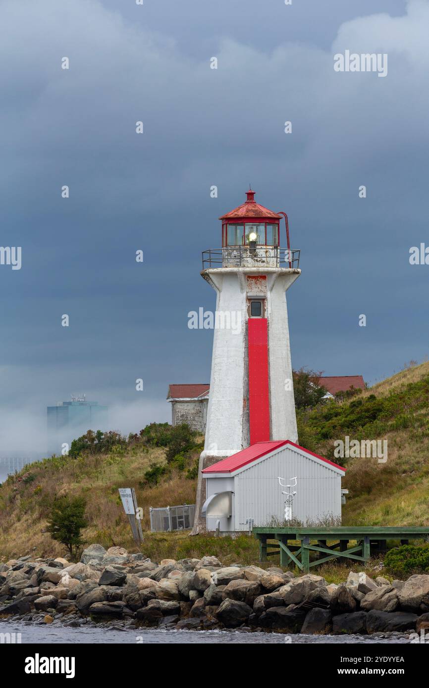Phare de Georges Island, Halifax, Nouvelle-Écosse, Canada Banque D'Images