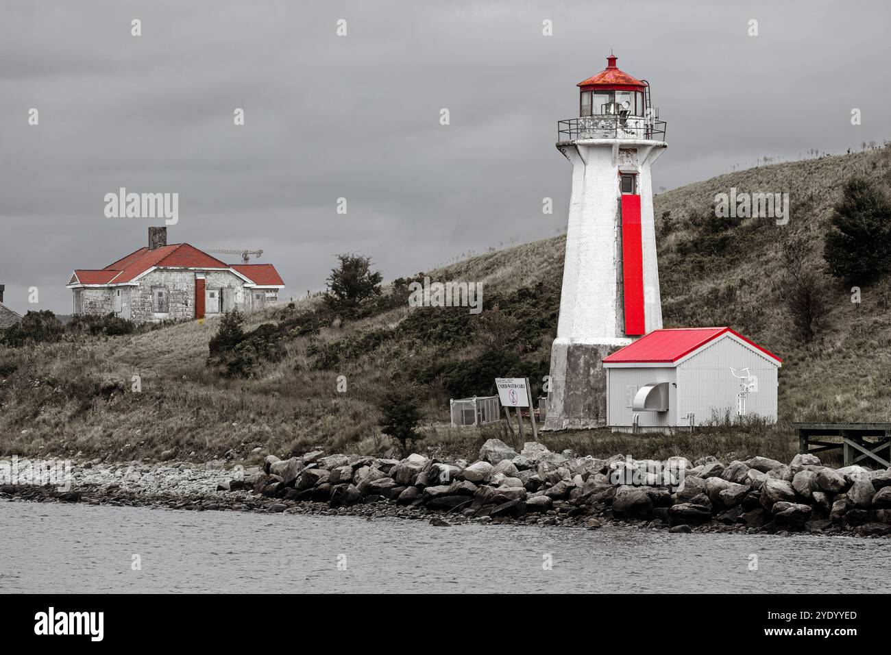 Phare de Georges Island, Halifax, Nouvelle-Écosse, Canada Banque D'Images