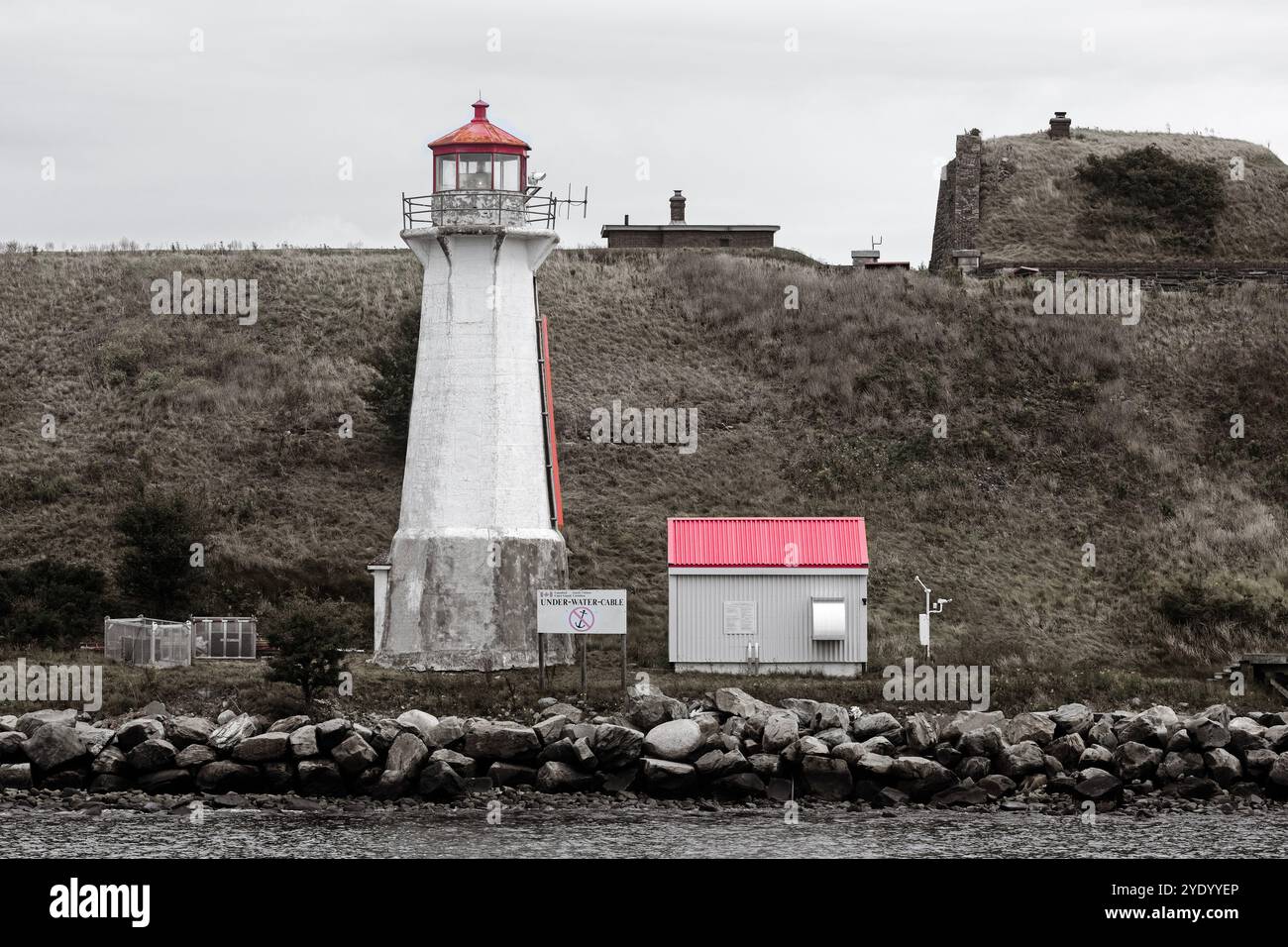 Phare de Georges Island, Halifax, Nouvelle-Écosse, Canada Banque D'Images