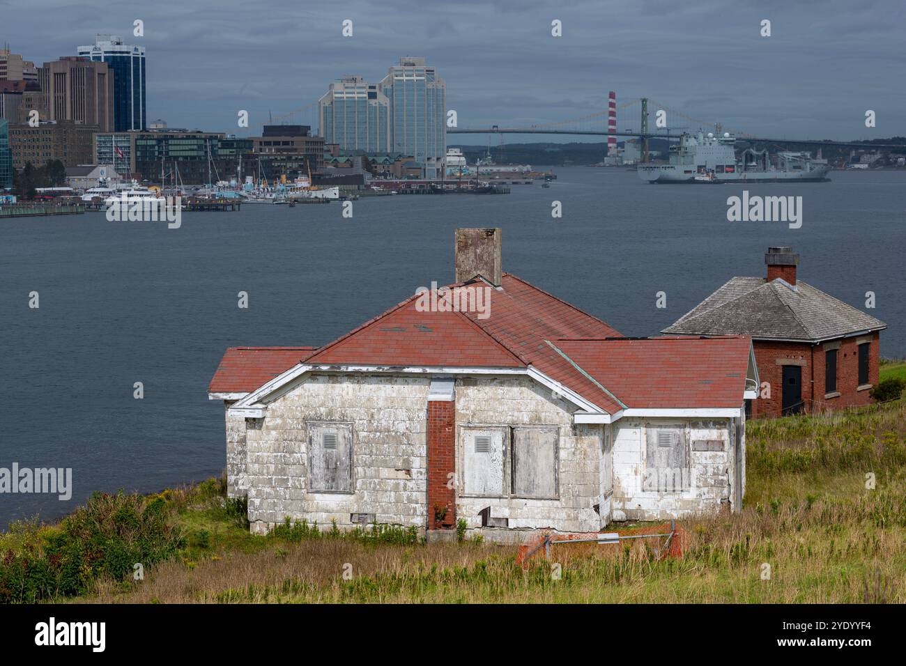 Keepers House, phare de Georges Island, Halifax, Nouvelle-Écosse, Canada Banque D'Images