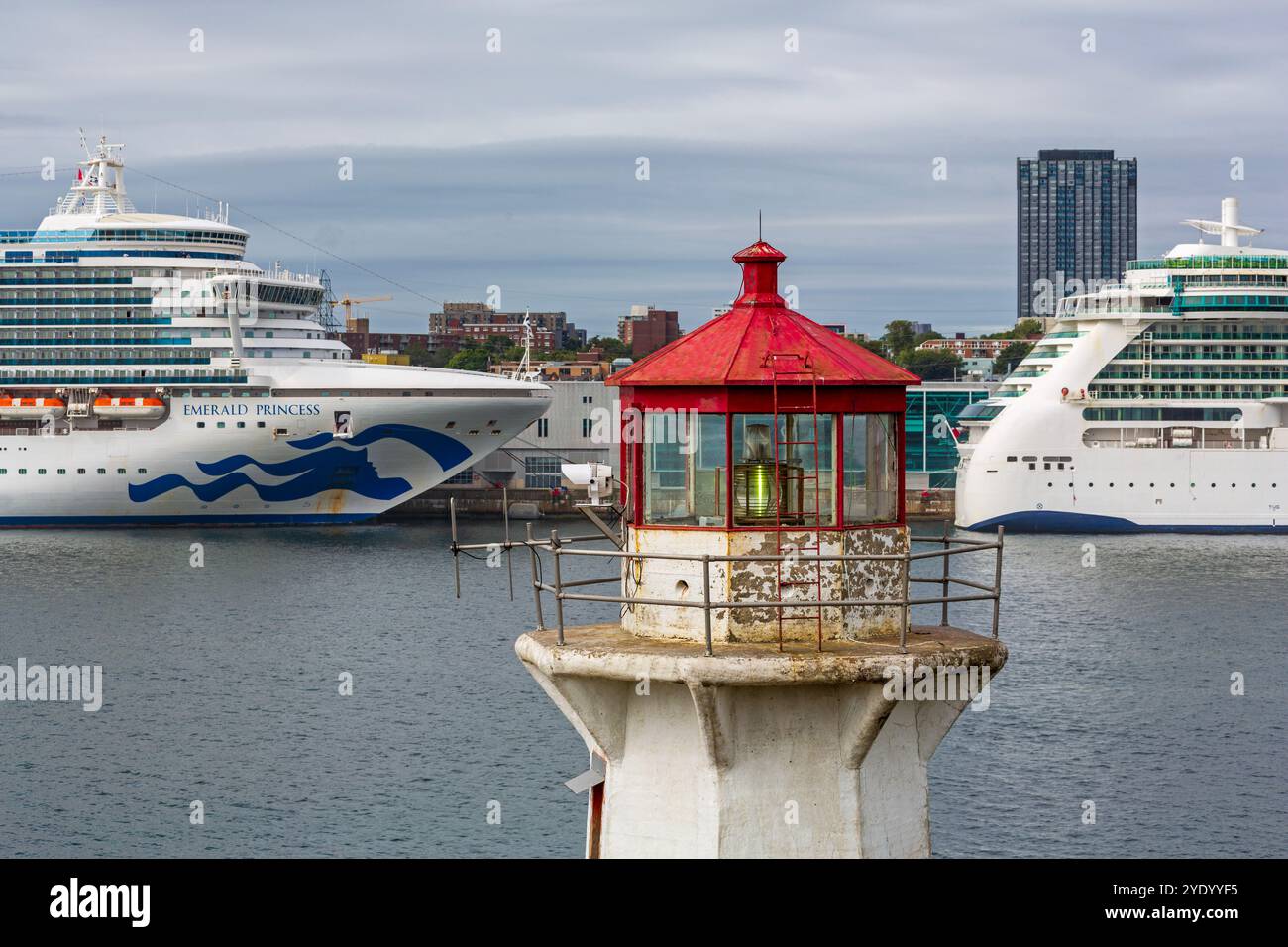 Lanterne, phare de Georges Island, Halifax, Nouvelle-Écosse, Canada Banque D'Images