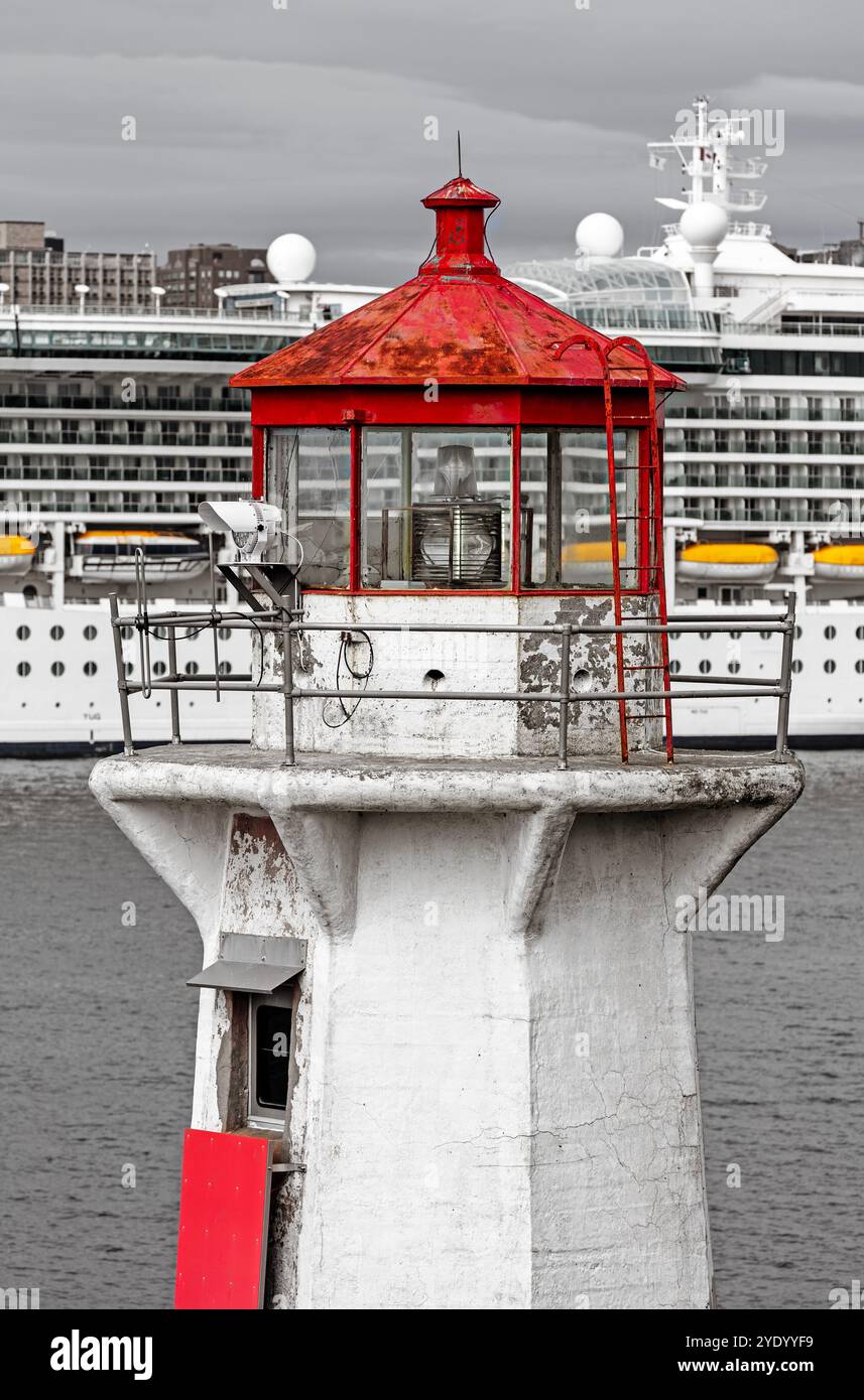 Lanterne, phare de Georges Island, Halifax, Nouvelle-Écosse, Canada Banque D'Images