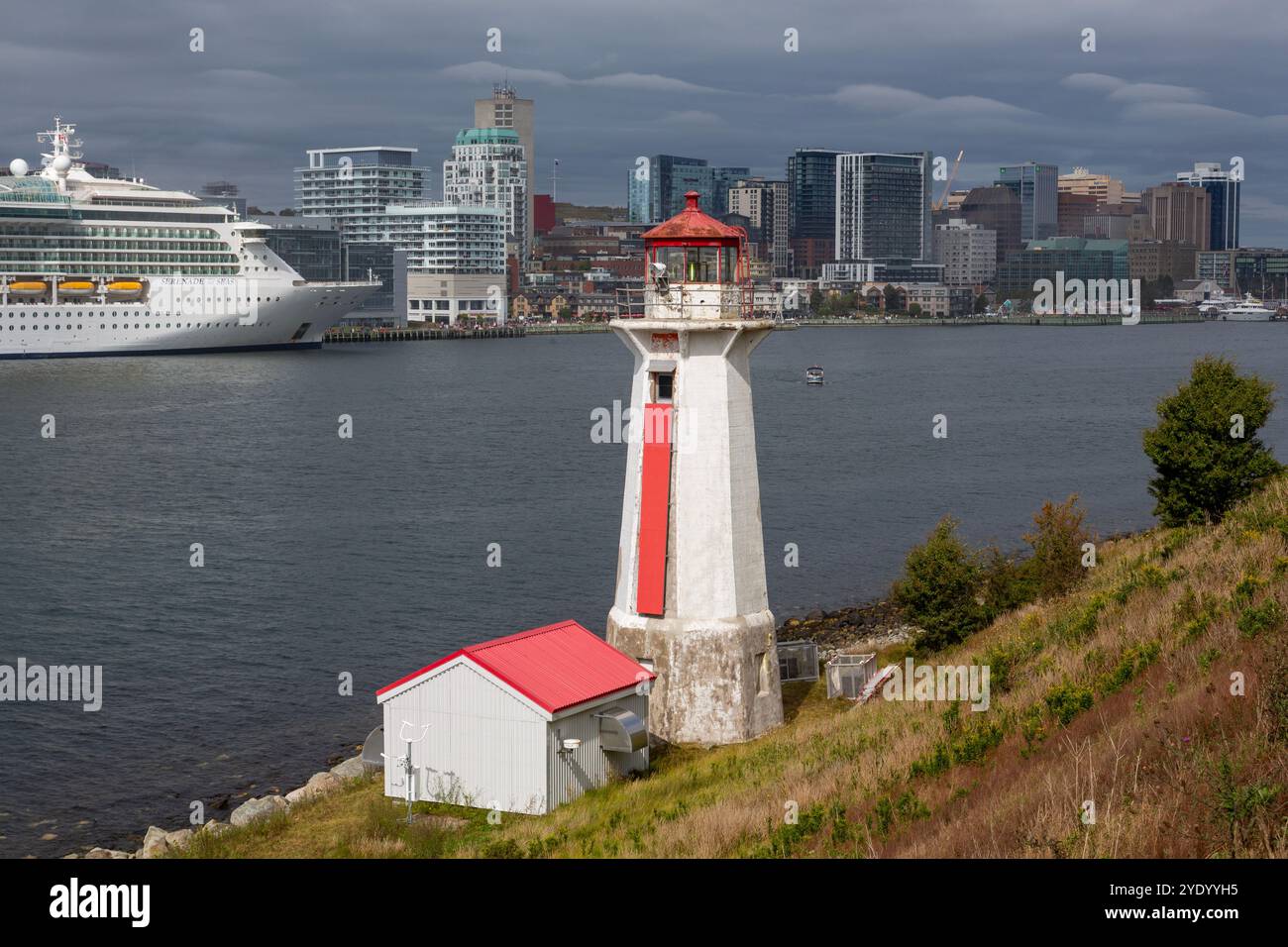 Phare de Georges Island, Halifax, Nouvelle-Écosse, Canada Banque D'Images
