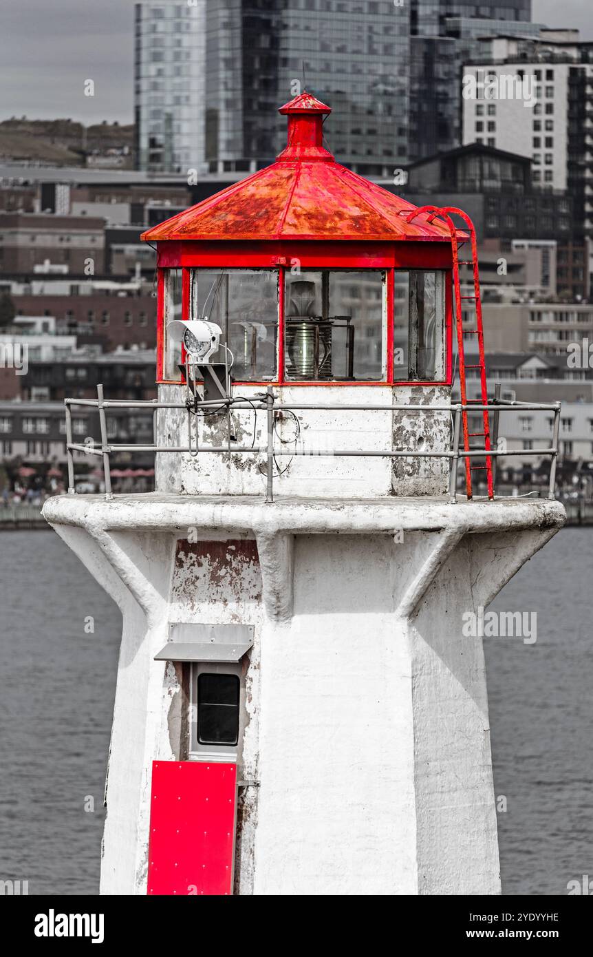 Lanterne, phare de Georges Island, Halifax, Nouvelle-Écosse, Canada Banque D'Images