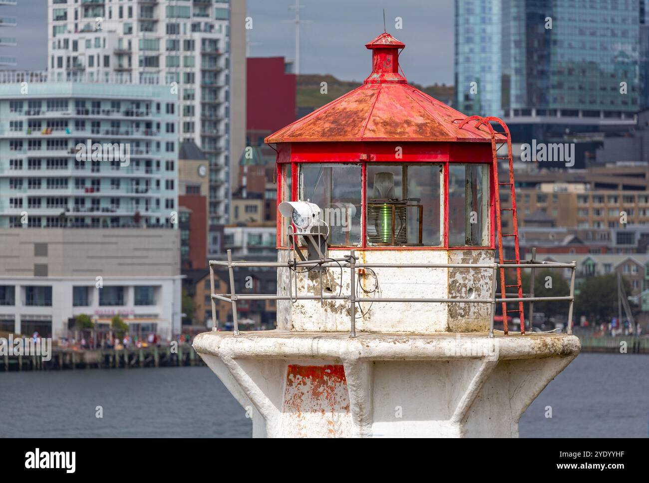 Lanterne, phare de Georges Island, Halifax, Nouvelle-Écosse, Canada Banque D'Images
