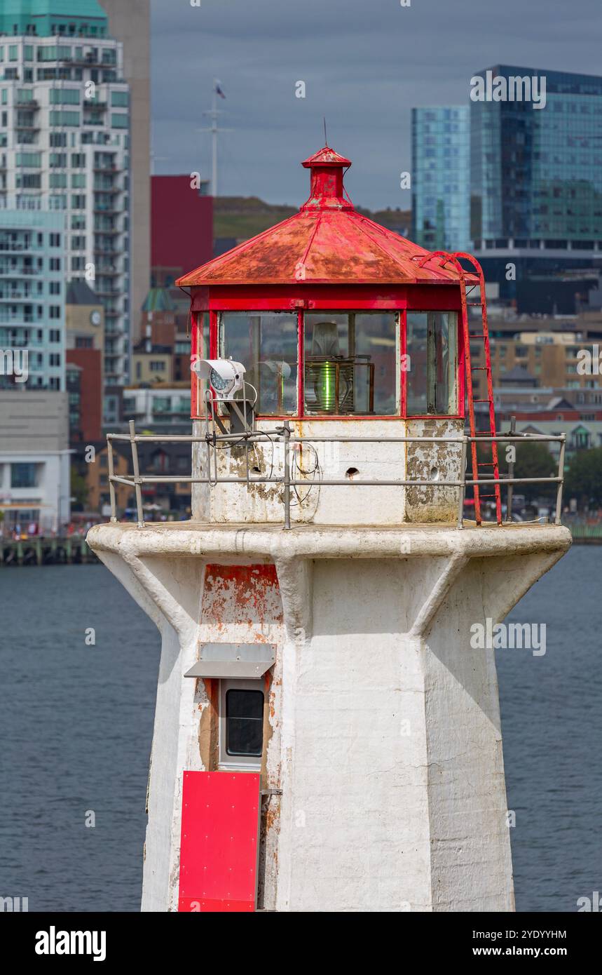 Lanterne, phare de Georges Island, Halifax, Nouvelle-Écosse, Canada Banque D'Images
