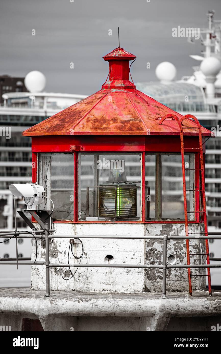 Lanterne, phare de Georges Island, Halifax, Nouvelle-Écosse, Canada Banque D'Images