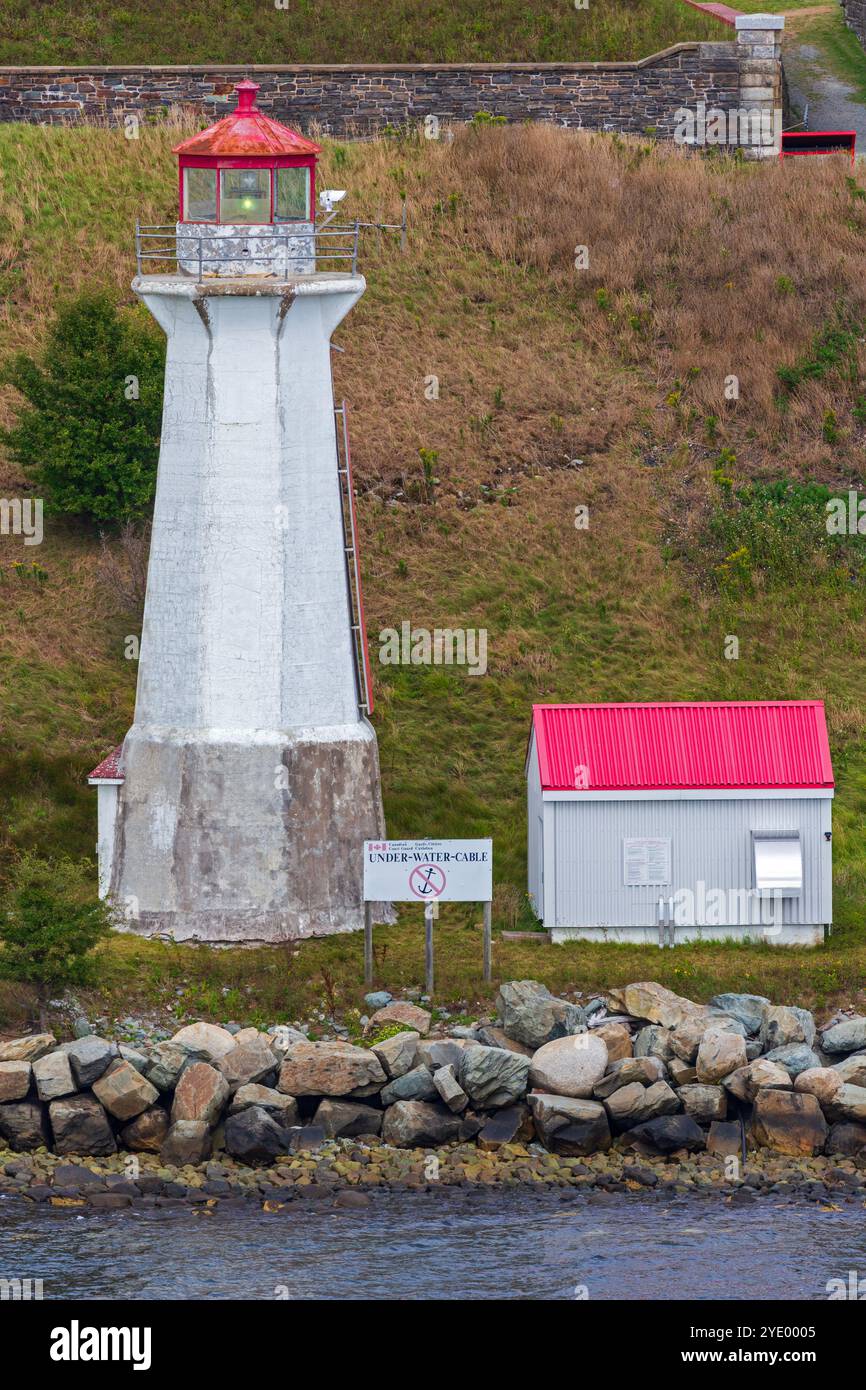 Phare de Georges Island, Halifax, Nouvelle-Écosse, Canada Banque D'Images