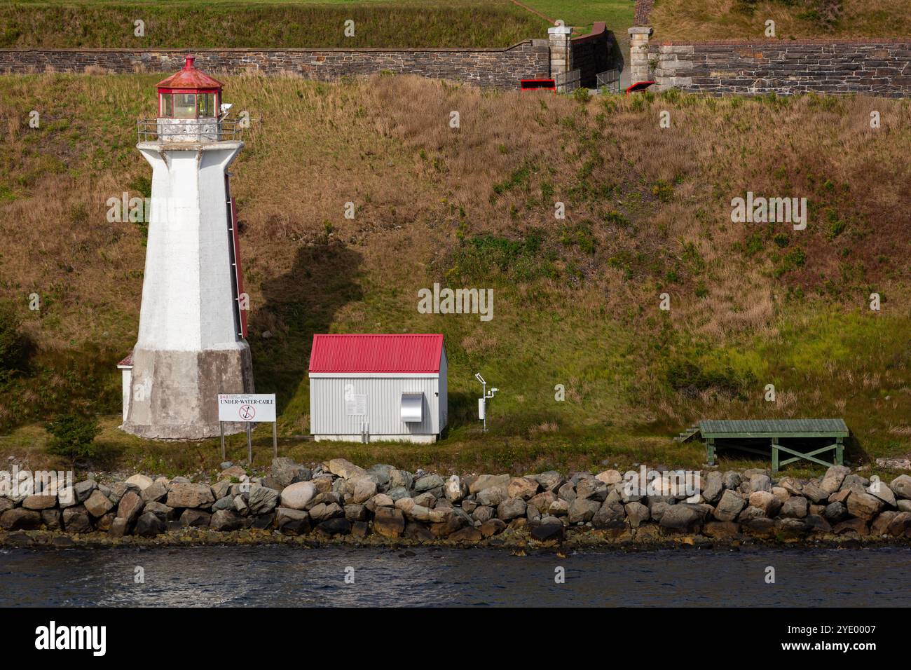 Phare de Georges Island, Halifax, Nouvelle-Écosse, Canada Banque D'Images