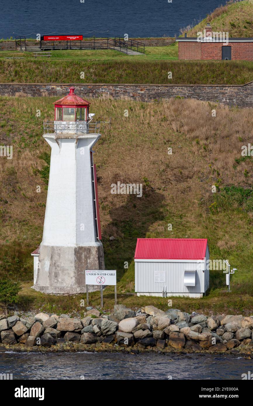 Phare de Georges Island, Halifax, Nouvelle-Écosse, Canada Banque D'Images