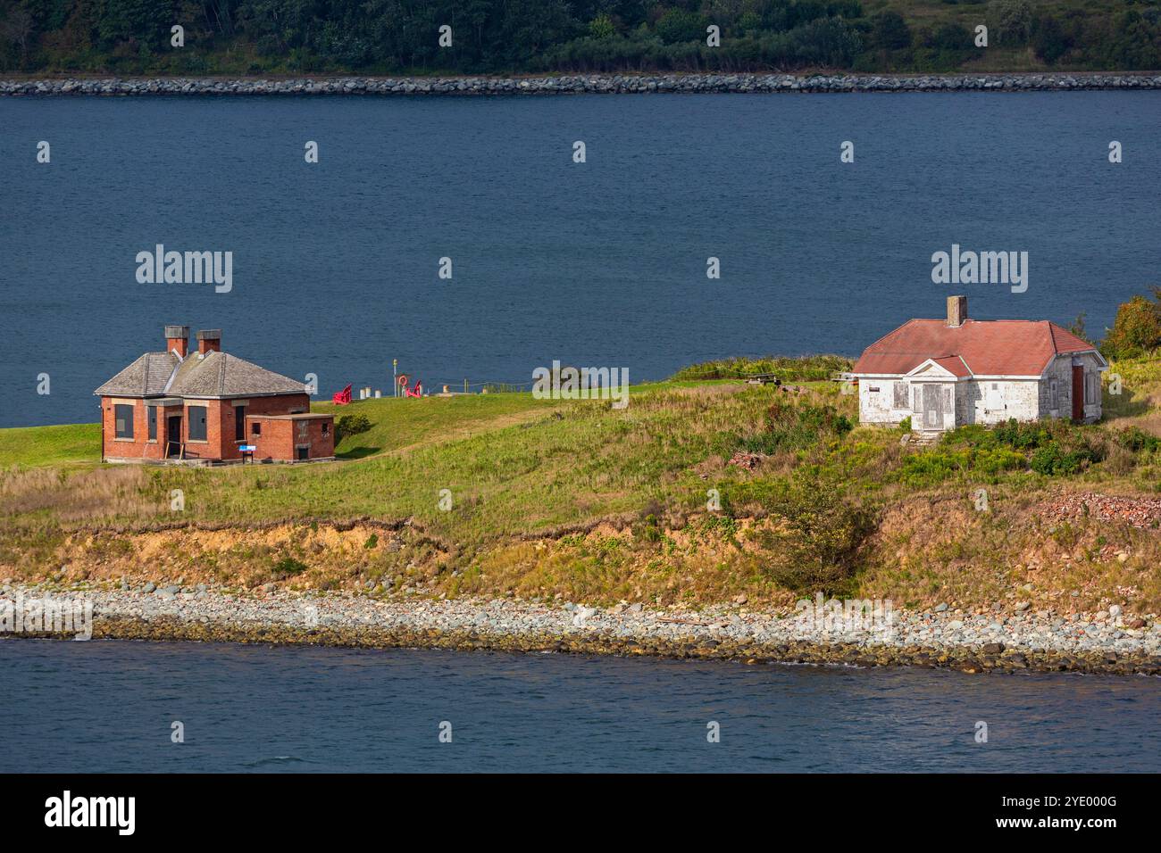 Keepers House, phare de Georges Island, Halifax, Nouvelle-Écosse, Canada Banque D'Images