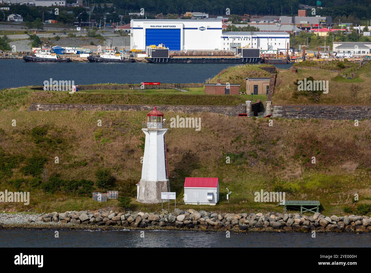 Phare de Georges Island, Halifax, Nouvelle-Écosse, Canada Banque D'Images