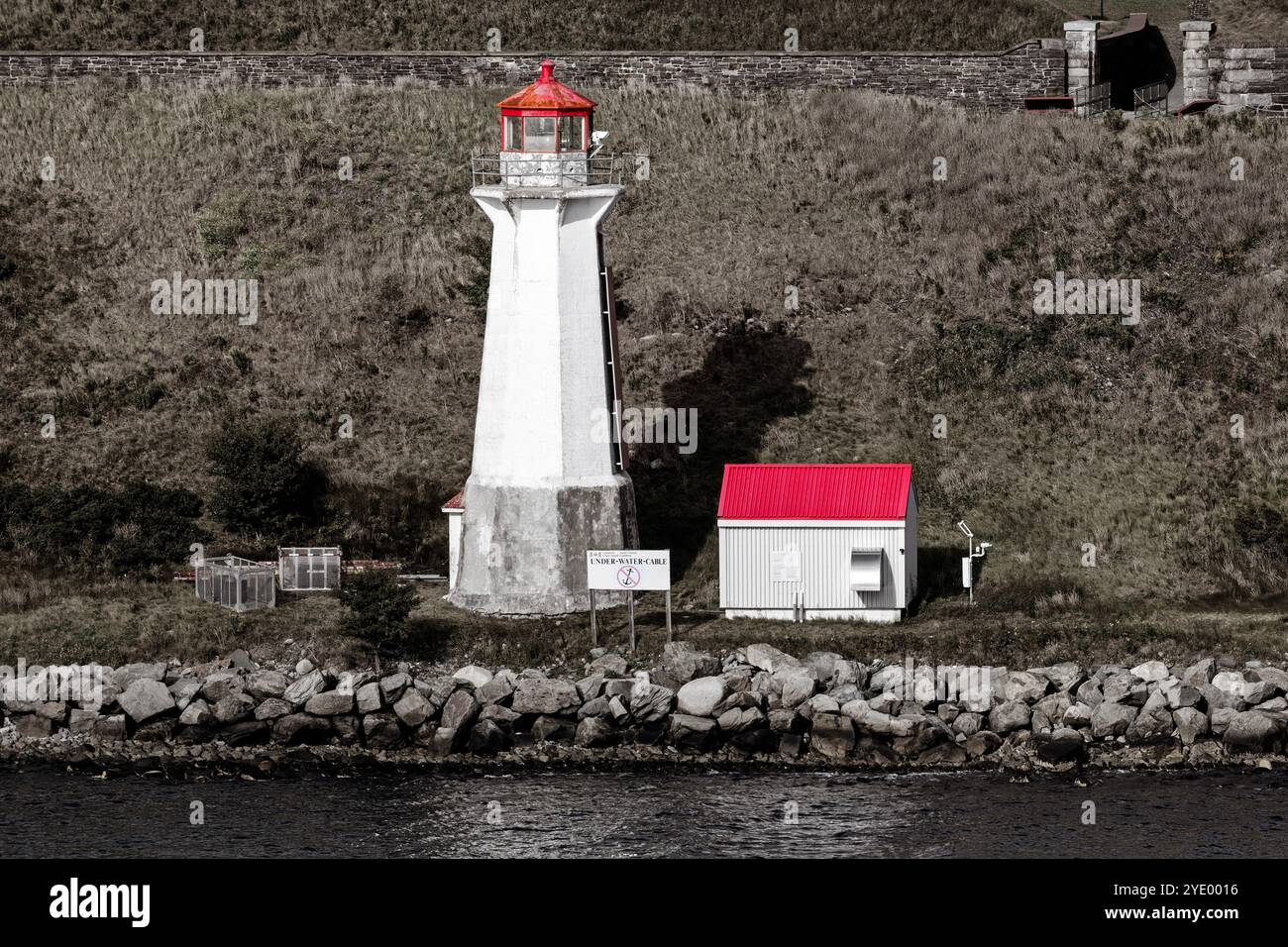 Phare de Georges Island, Halifax, Nouvelle-Écosse, Canada Banque D'Images