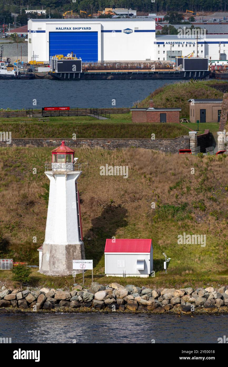 Phare de Georges Island, Halifax, Nouvelle-Écosse, Canada Banque D'Images