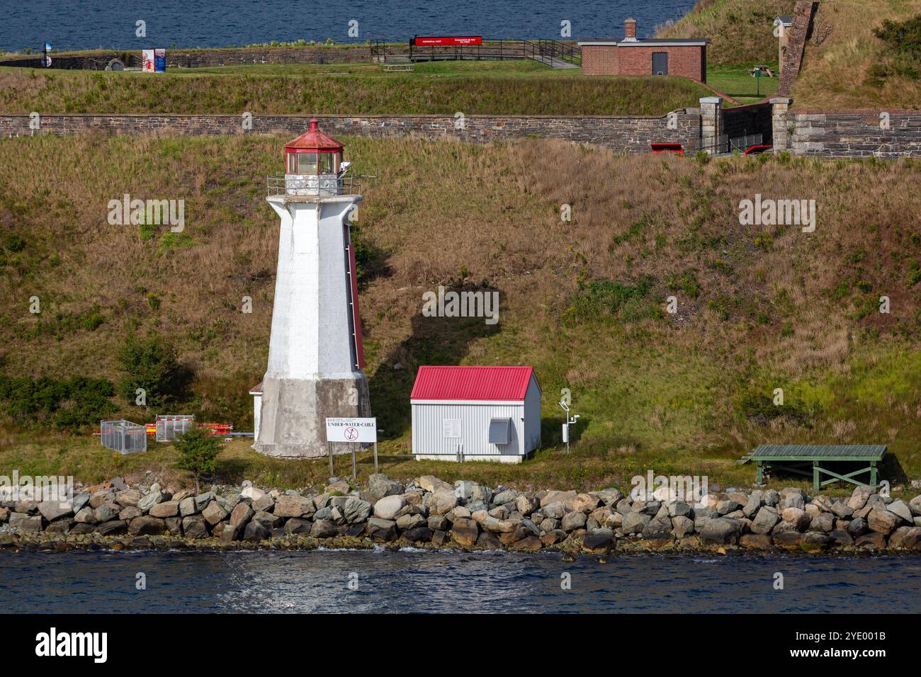 Phare de Georges Island, Halifax, Nouvelle-Écosse, Canada Banque D'Images