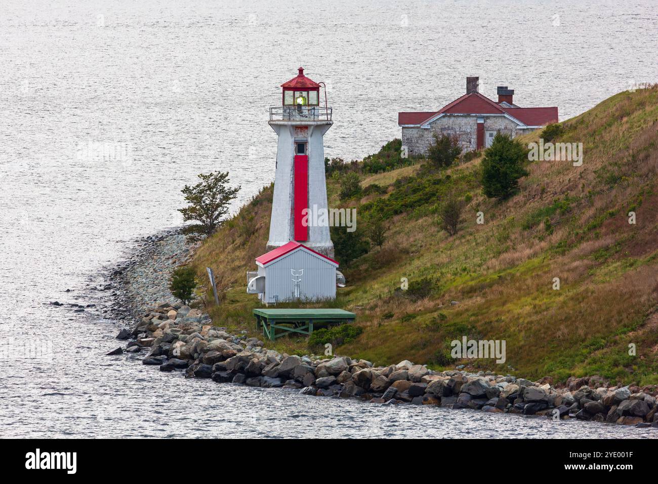 Phare de Georges Island, Halifax, Nouvelle-Écosse, Canada Banque D'Images