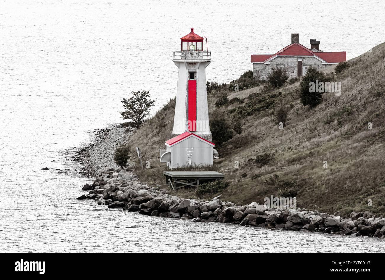 Phare de Georges Island, Halifax, Nouvelle-Écosse, Canada Banque D'Images