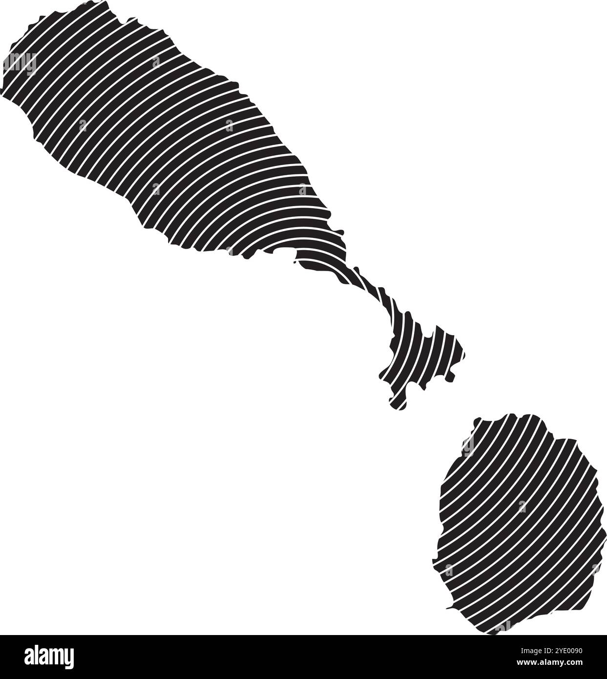 Saint-Kitts-et-Nevis illustration de la carte icône élément Design Illustration de Vecteur