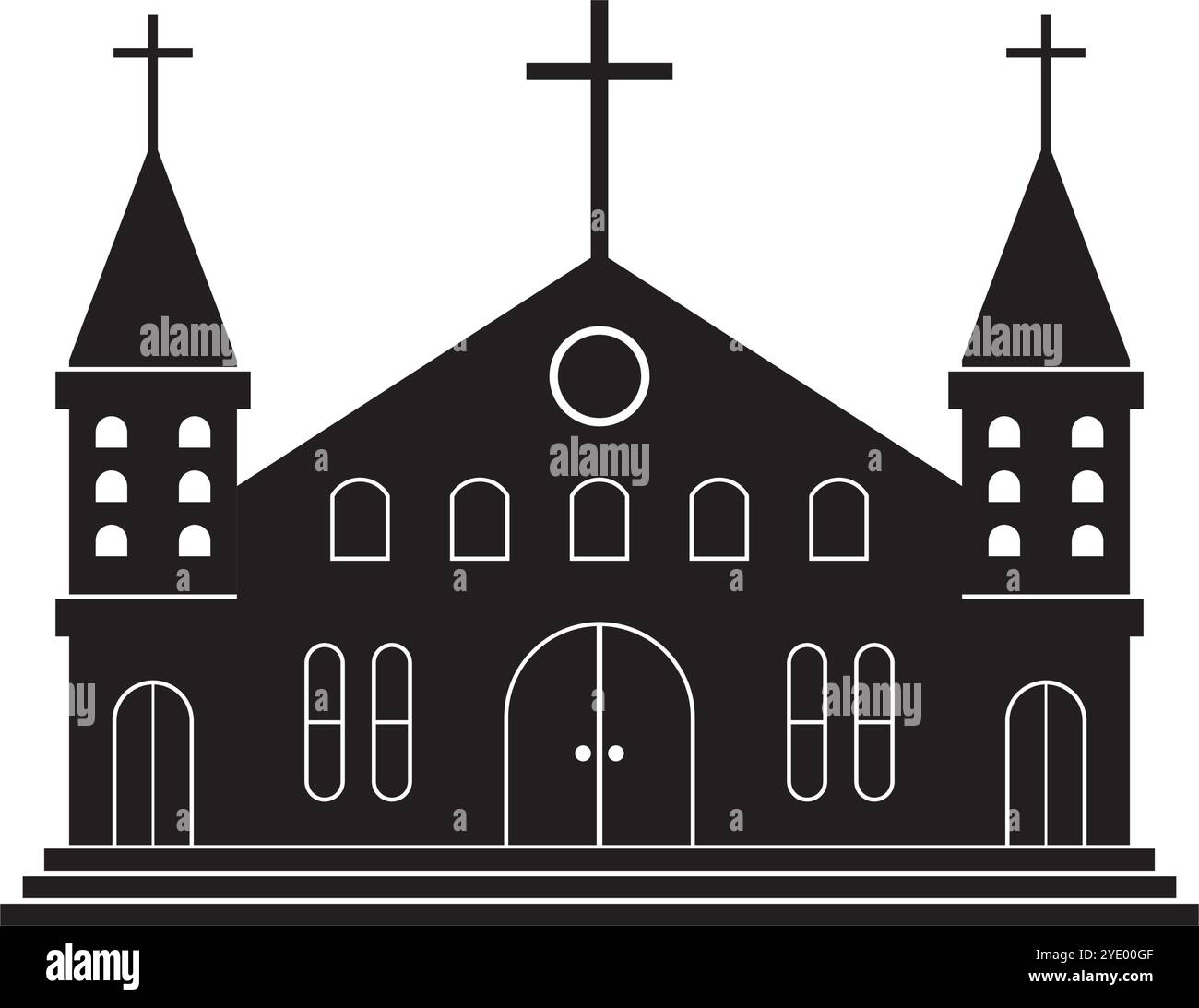 Icône d'élément d'église symbole Design Illustration de Vecteur