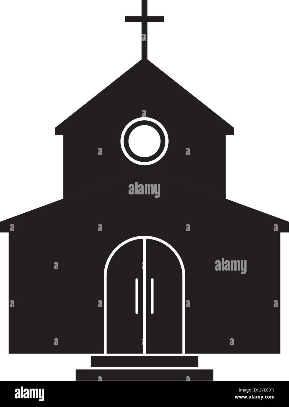 Icône d'élément d'église symbole Design Illustration de Vecteur
