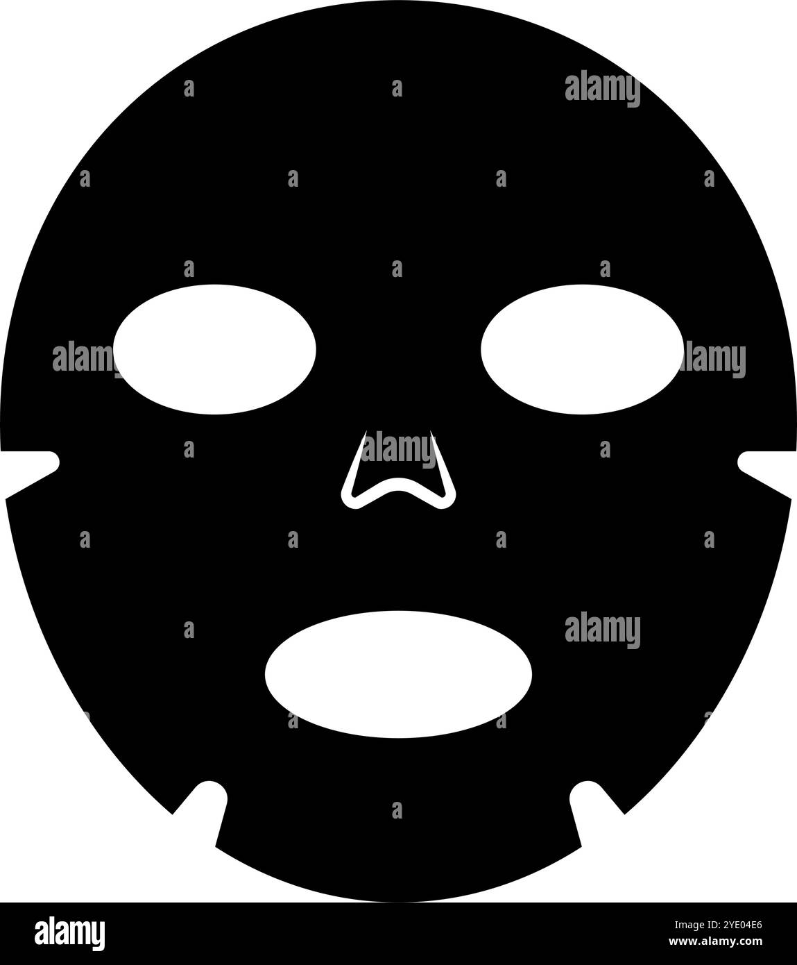 Icône de silhouette de masque facial. Soins de la peau. Vecteur modifiable. Illustration de Vecteur