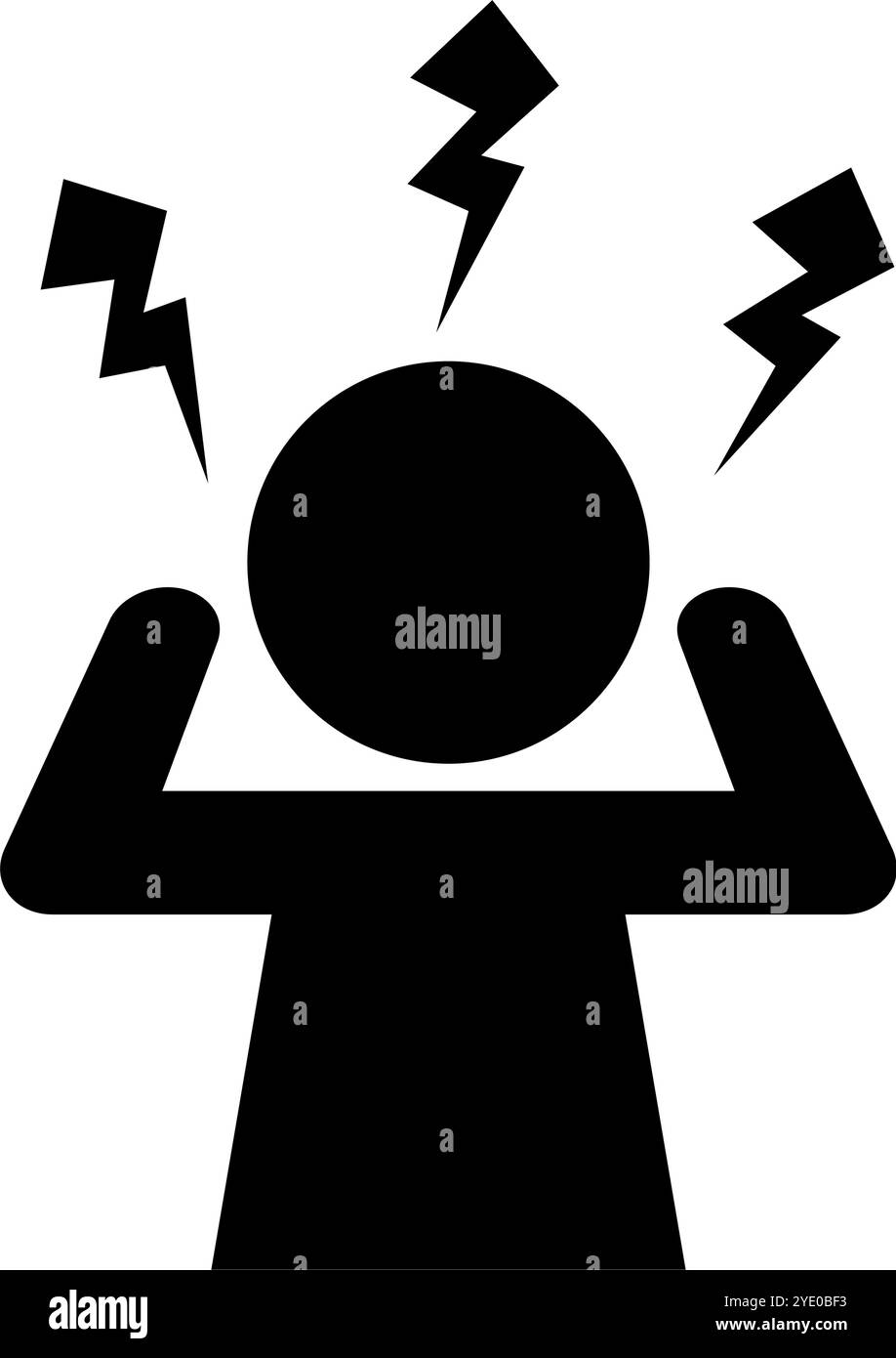 Icône de silhouette Angry Person. Personne réclamant. Vecteur modifiable. Illustration de Vecteur