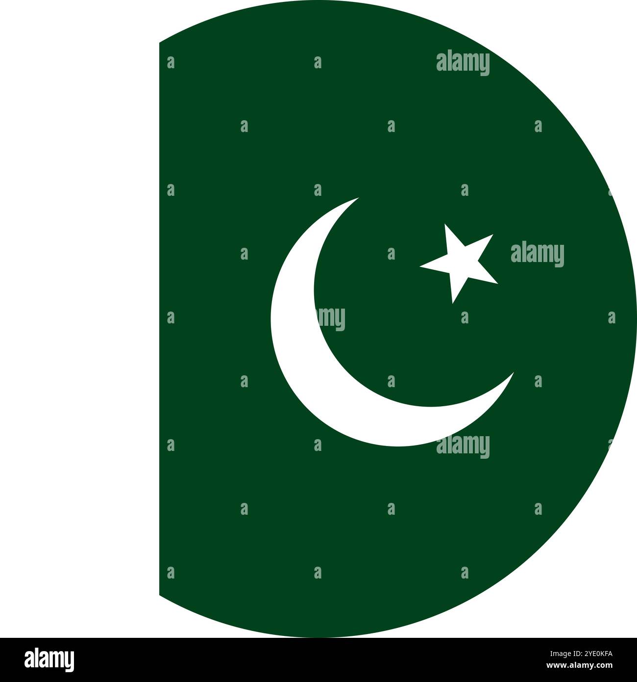 Drapeau de cercle du Pakistan, drapeau de cercle du Pakistan, images vectorielles Illustration de Vecteur