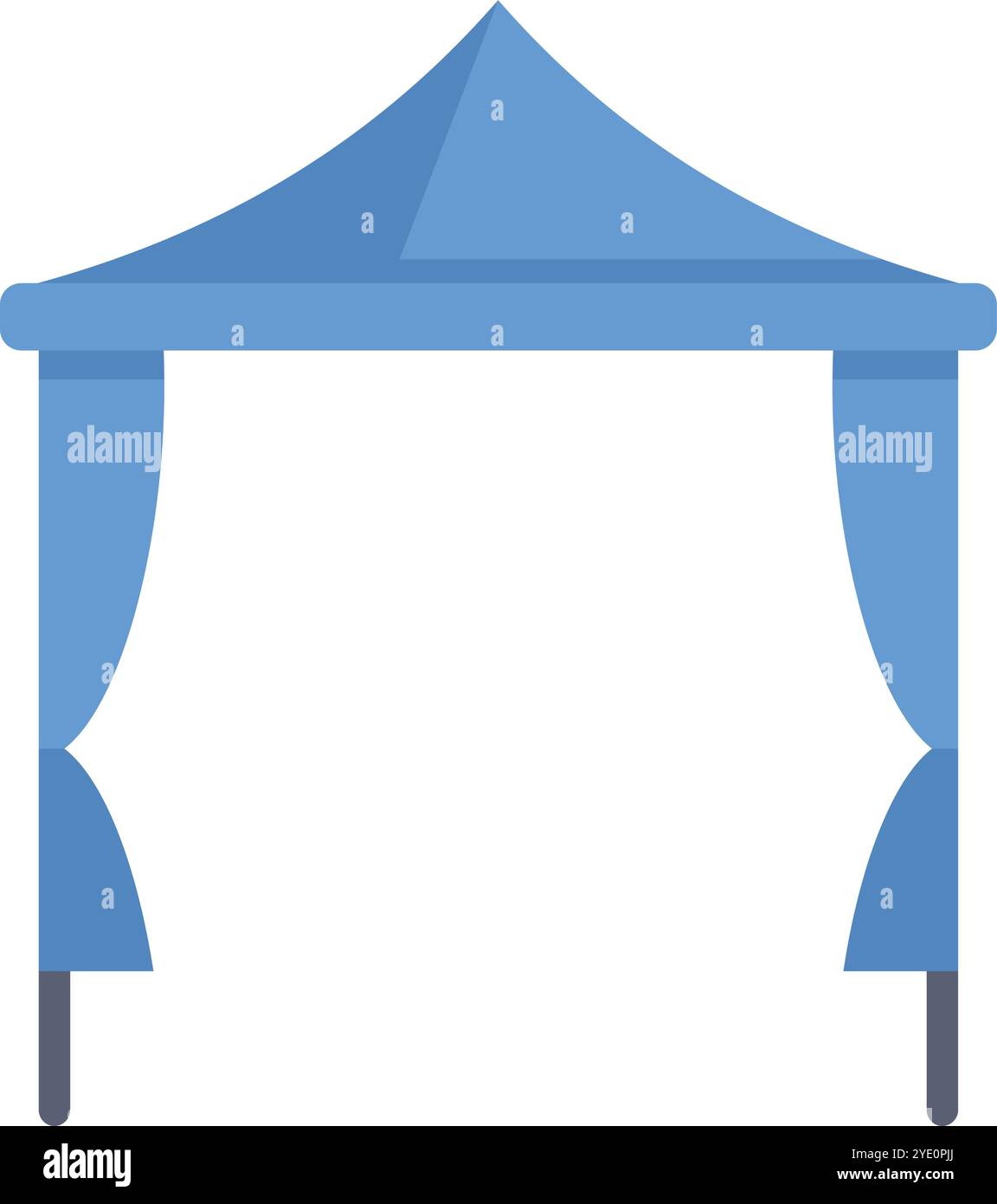 Cette tente d'événement bleu fournit un abri pour les événements extérieurs, avec sa construction robuste et son design élégant Illustration de Vecteur