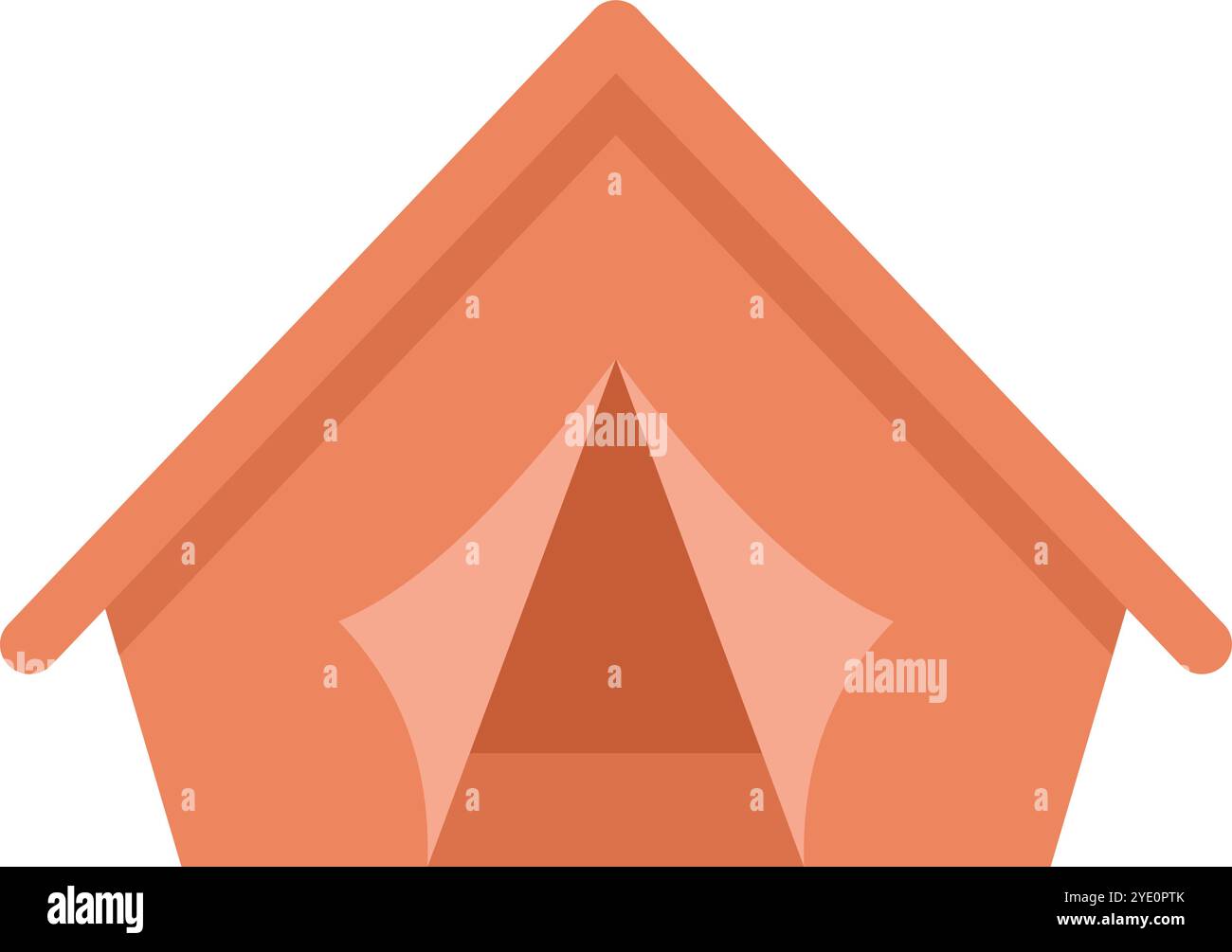 Simple tente est debout, fournissant un abri pour les campeurs cherchant l'aventure dans la nature sauvage Illustration de Vecteur