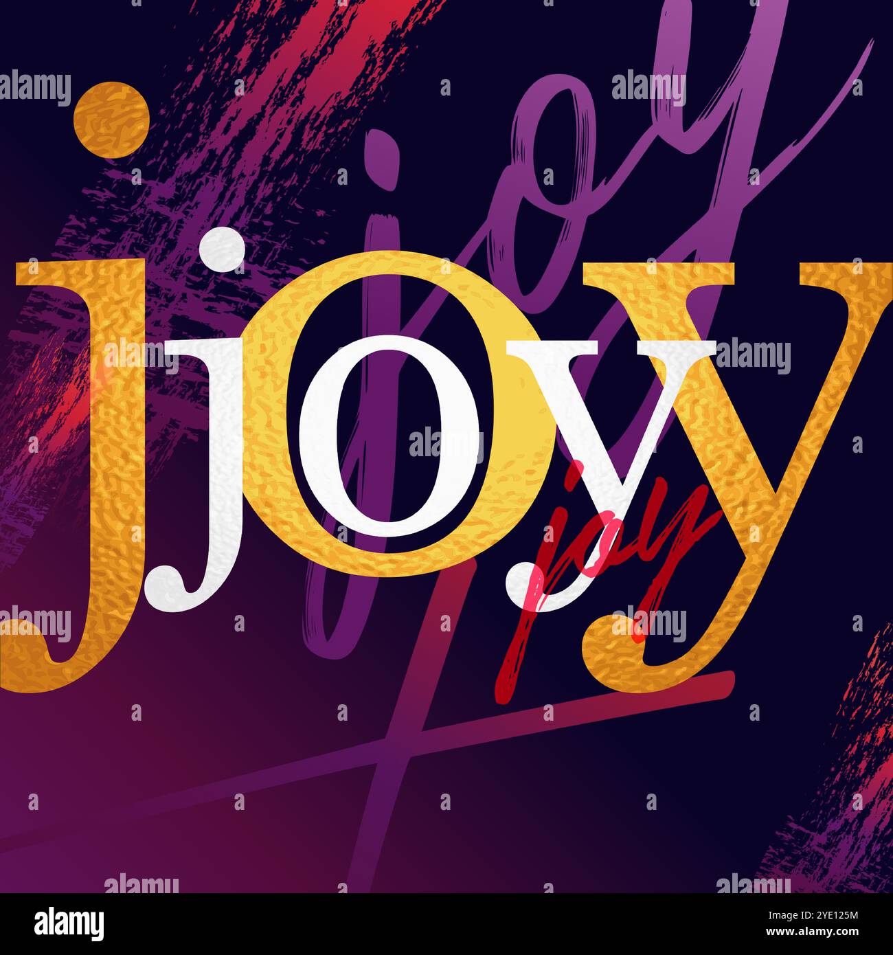 Joie, calligraphie web slide. Imprimé chrétien avec texte Joy to the World pour des bannières religieuses ou des t-shirts Illustration de Vecteur