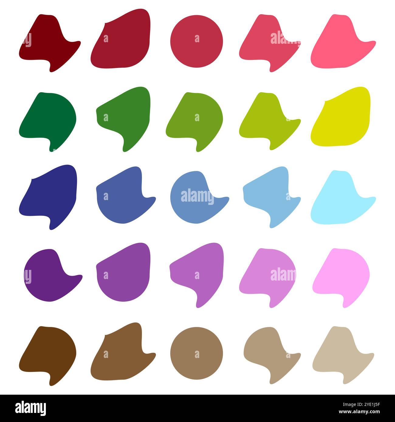 Nuanciers de couleur définis. Collection de formes abstraites. Variation de palette lumineuse. Illustration vectorielle. Illustration de Vecteur