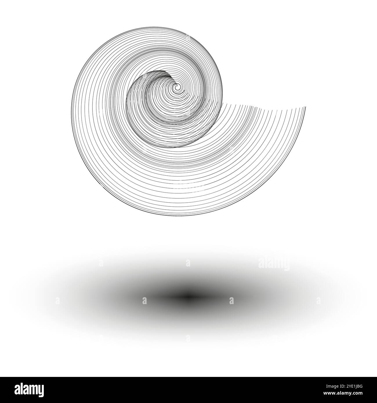 Forme spirale abstraite. Répétition circulaire géométrique. Ligne minimaliste Elément de conception vectorielle. Illustration de Vecteur