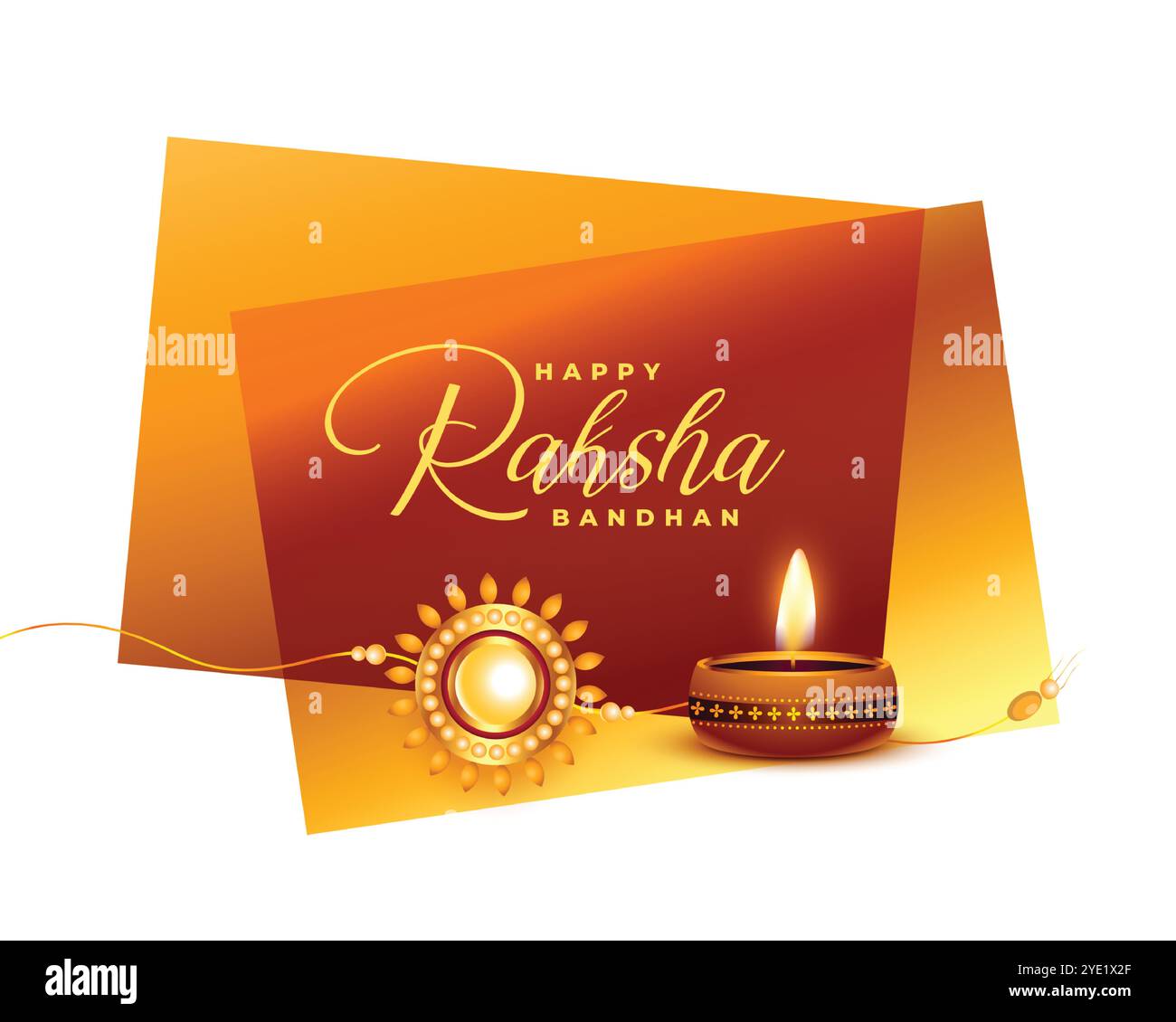 belle raksha bandhan célébration fond avec diya et rakhi design Illustration de Vecteur belle raksha bandhan célébration fond avec diya et rakhi design Illustration de Vecteur