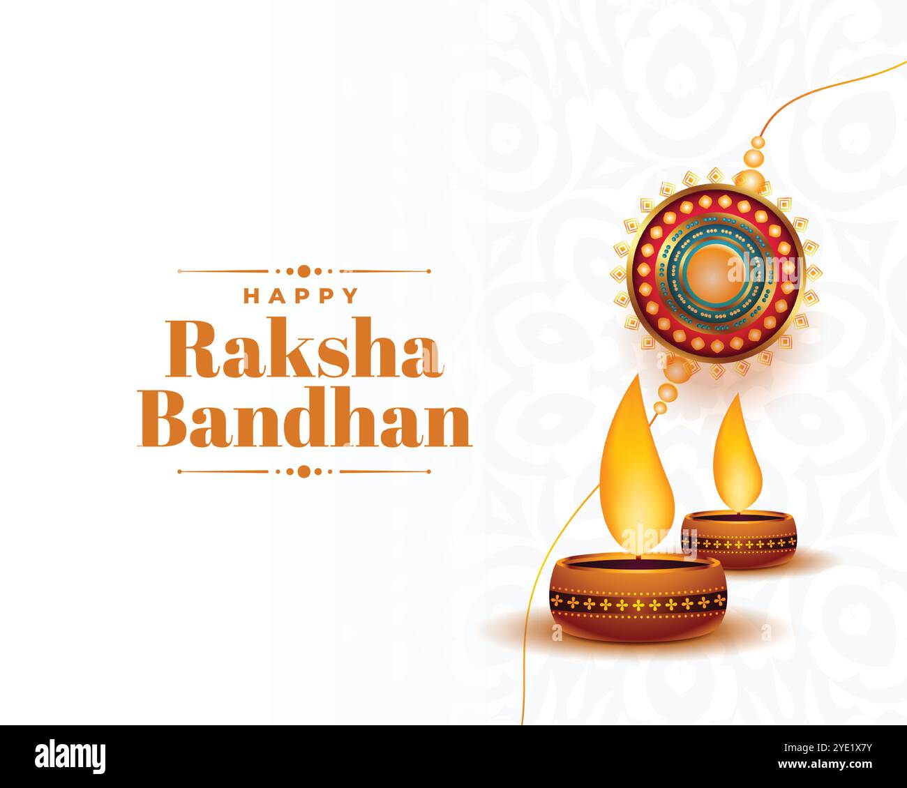 arrière-plan raksha bandhan de style ethnique avec conception diya et rakhi Illustration de Vecteur arrière-plan raksha bandhan de style ethnique avec conception diya et rakhi Illustration de Vecteur
