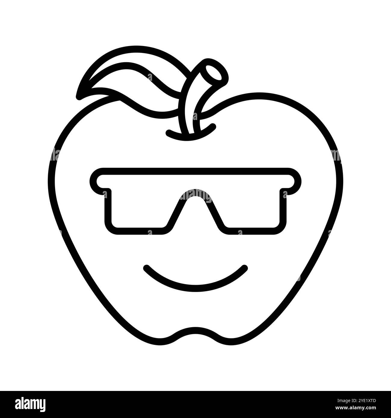 Lunettes sur le visage emoji montrant l'icône concept de cool emoji, fier emoji Illustration de Vecteur