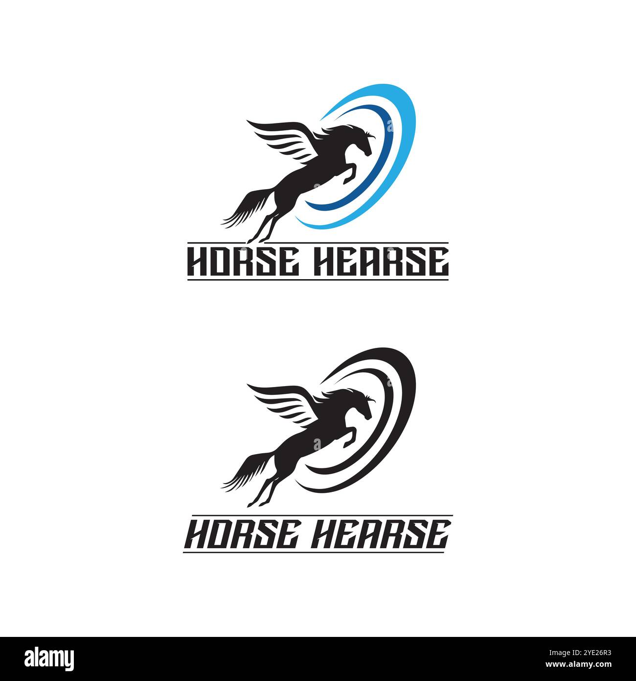 Modèle de logo cheval Pegasus Vector icône conception d'illustration pour les entreprises et l'identité d'entreprise Illustration de Vecteur