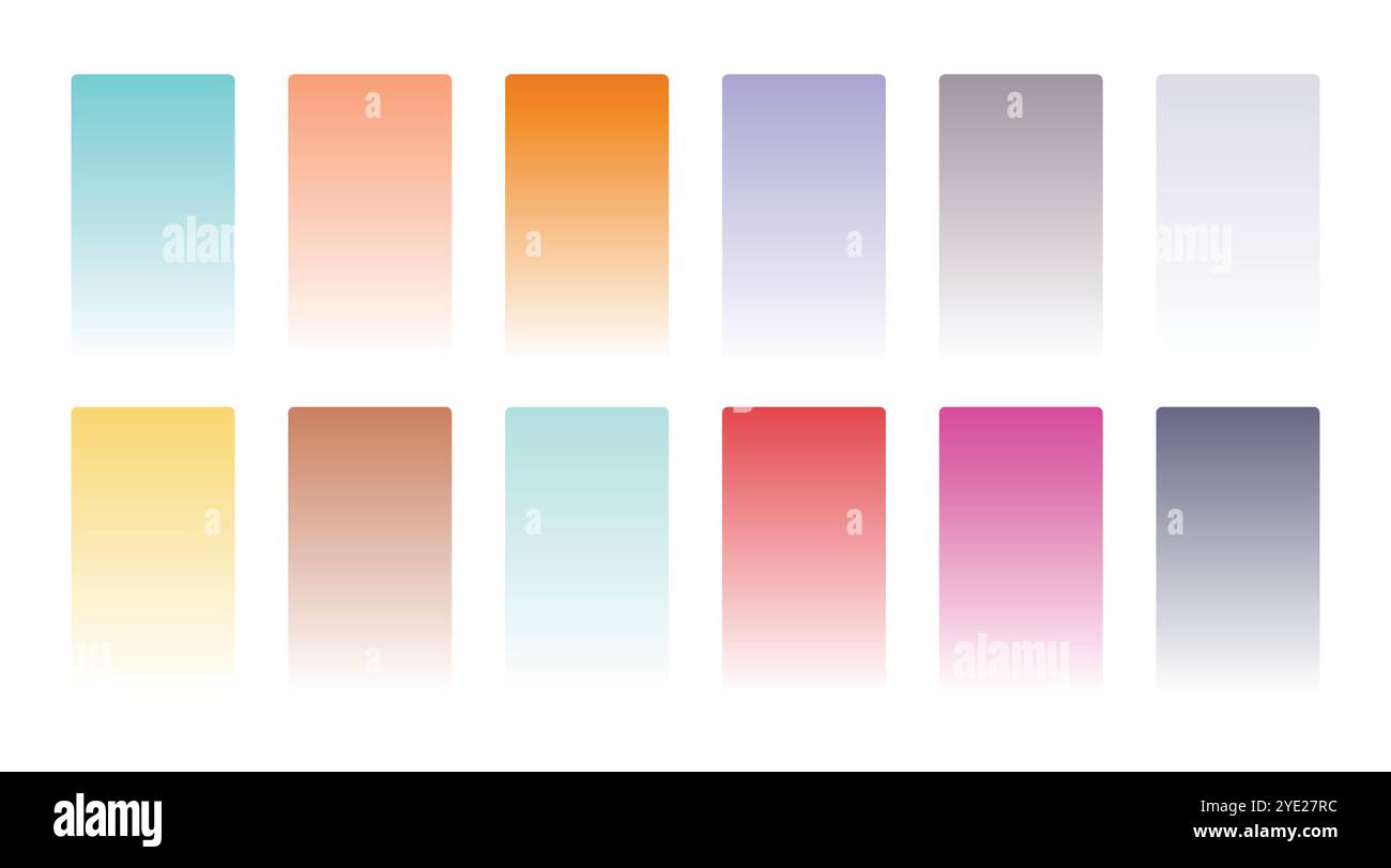 ensemble élégant de couleurs pastel à dégradé doux Illustration de Vecteur