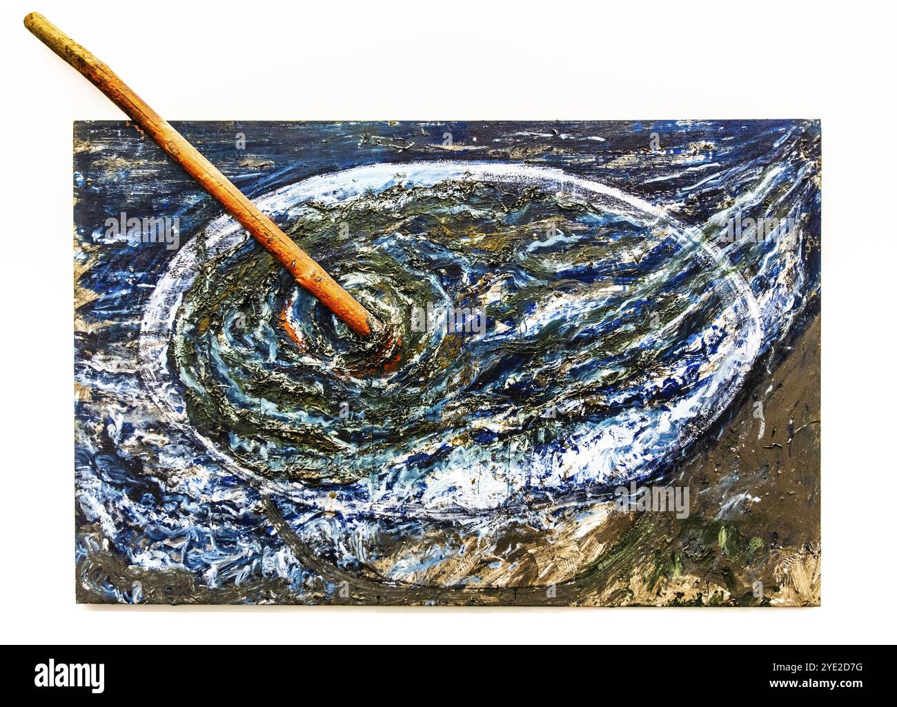 Soupe de mer, 1984, techniques mixtes sur toile, exposition Miquel Barcelo, Vida y Muerte, Musée Kueppersmuehle, Duisburg, Allemagne - usage éditorial uniquement Banque D'Images