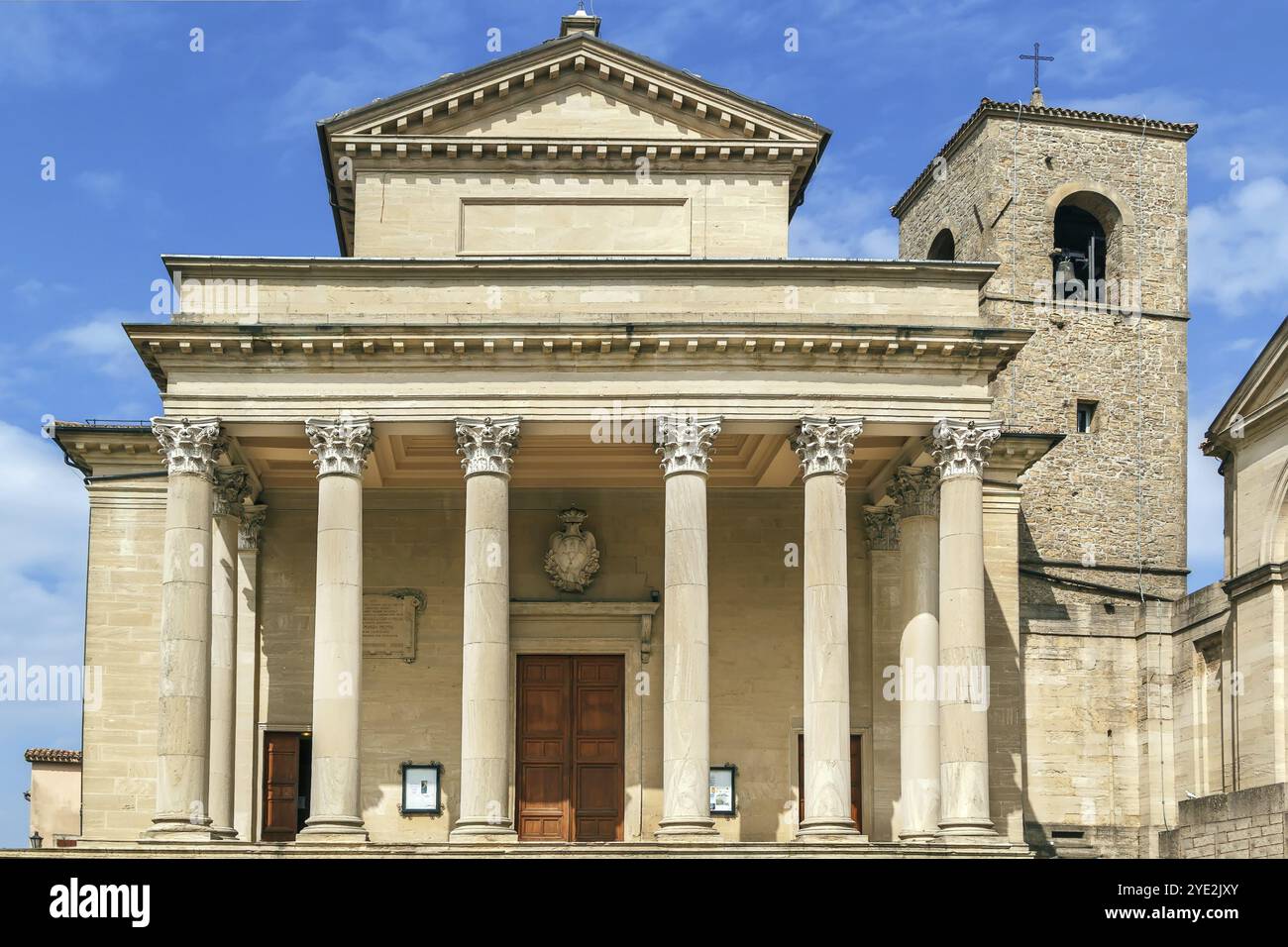 Basilica di San Marino est la principale église catholique de la ville de Saint-Marin Banque D'Images