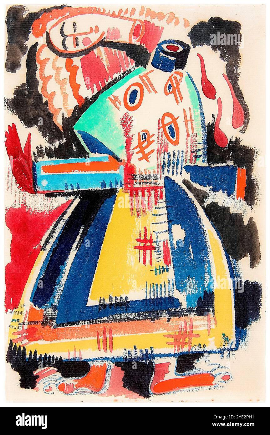 Amadeo de Souza-Cardoso, femme mutilée, écrasement de la grâce mêlé à la nouvelle violence, aquarelle, 1914-1915 Banque D'Images Amadeo de Souza-Cardoso, femme mutilée, écrasement de la grâce mêlé à la nouvelle violence, aquarelle, 1914-1915 Banque D'Images