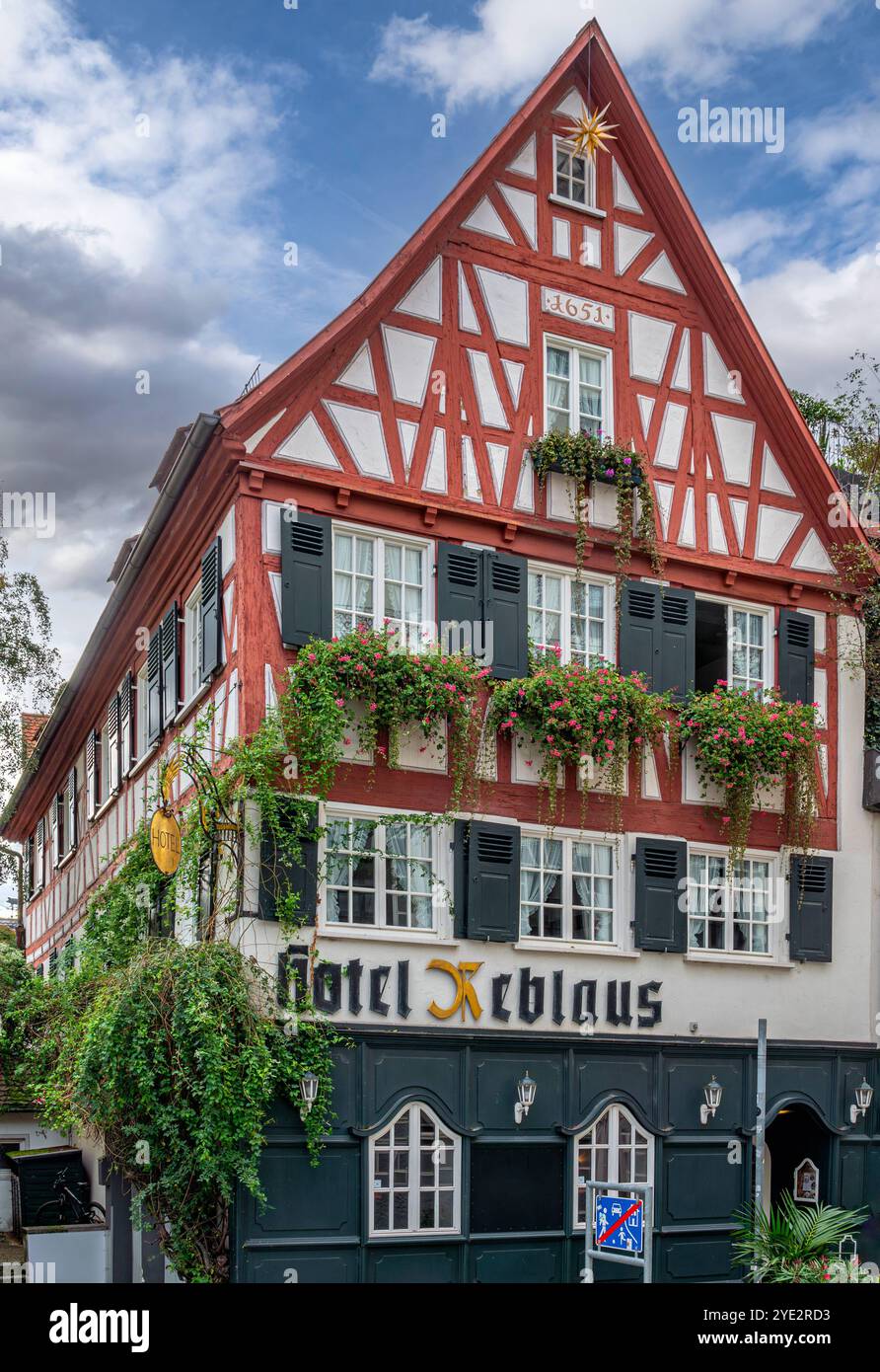 Altes Fachwerkhaus, Hotel Reblaus in der Ulmer Altstadt, Ulm, Baden-Württemberg, Deutschland Altes Fachwerkhaus, Hotel Reblaus in der Ulmer Altstadt, Banque D'Images