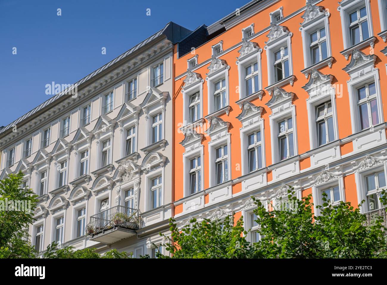 Bâtiments anciens, Oderberger Straße, Prenzlauer Berg, Pankow, Berlin, Allemagne Banque D'Images