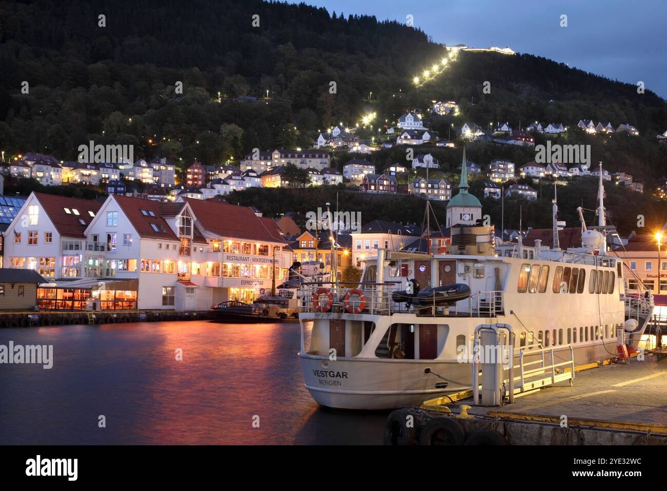 Le port et le port de Bergen, Norvège. Banque D'Images