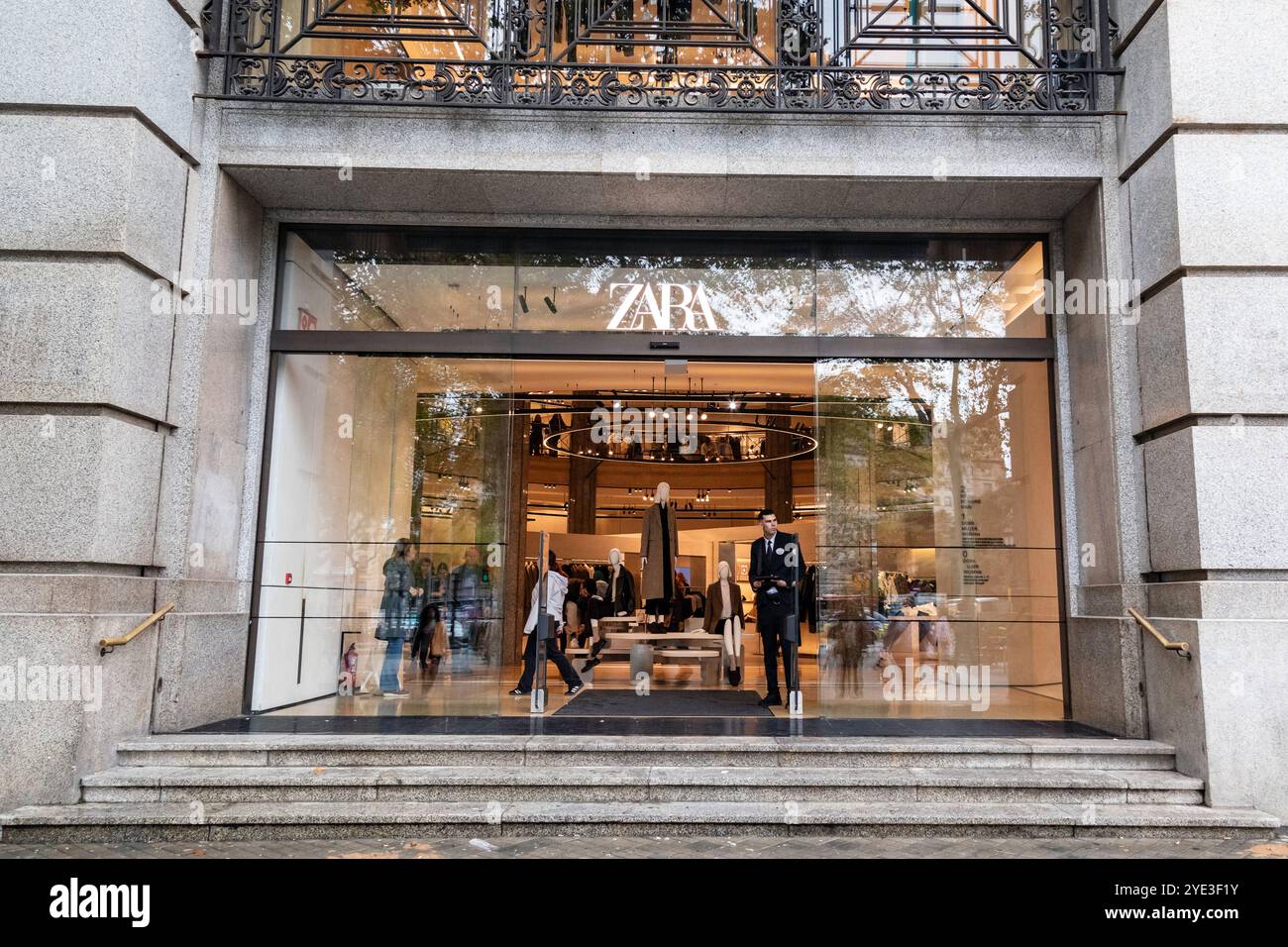 Magasin Zara, Barcelone, Catalogne, Espagne. Banque D'Images