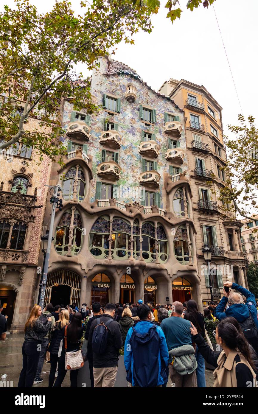 Casa Batillo, Antonio Gaudi, Barcelone, Espagne Banque D'Images