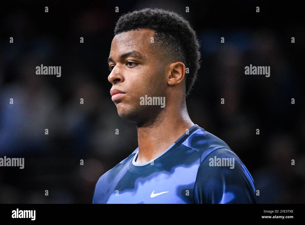 Giovanni MPETSHI PERRICARD de France lors de la deuxième journée du tournoi de tennis Rolex Paris Masters 2024, ATP Masters 1000 le 29 octobre 2024 à Accor Arena à Paris Banque D'Images