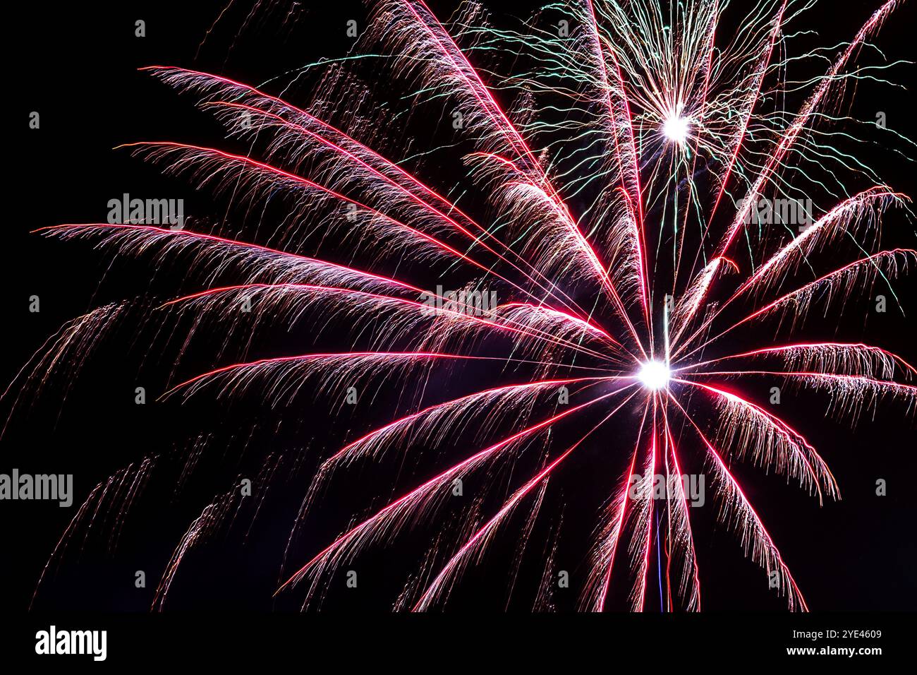 feux d'artifice la nuit au festival Banque D'Images