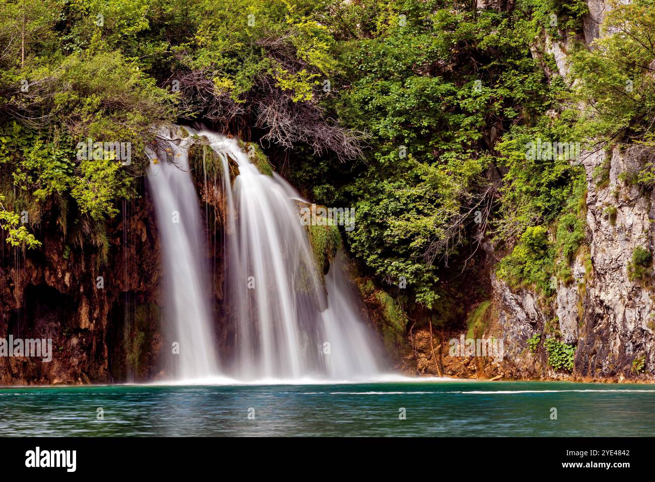 Le Parc National de Plitvica en Croatie Banque D'Images